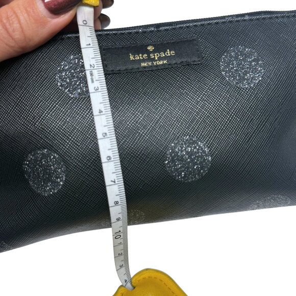 Kate Spade Little Shiloh Haven Lane Black Glitter Dot Cosmetic Pouch – GUC - Picture 2 of 8